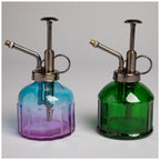 Colorful Glass Plant Mister - Bronze Pump