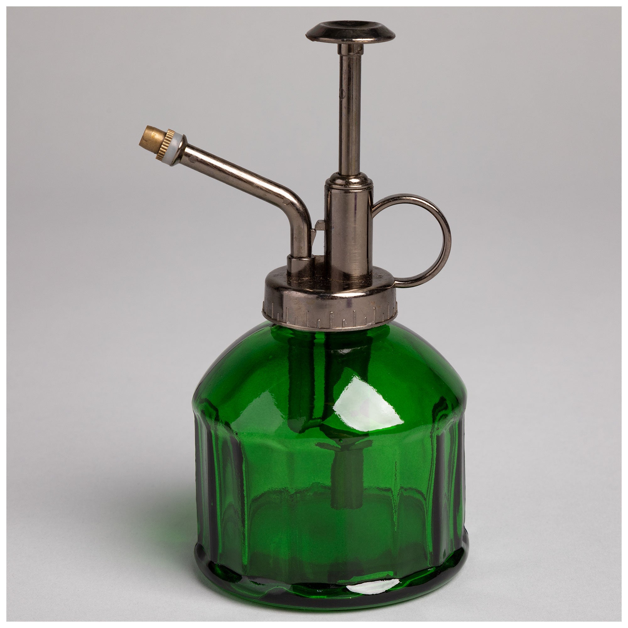Colorful Glass Plant Mister - Bronze Pump