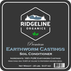 Ridgeline Premium Earthworm Castings - Organic, 20lbs