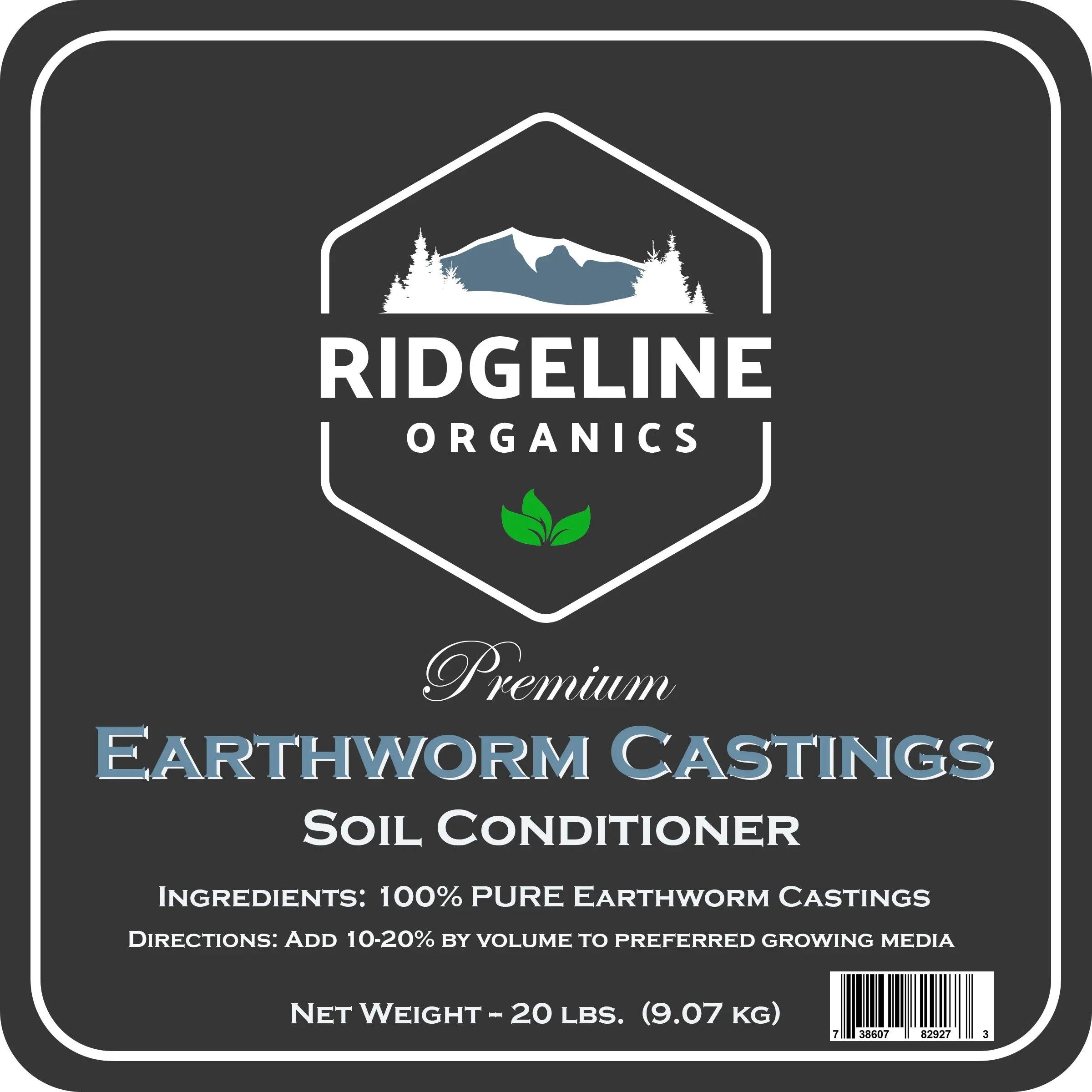 Ridgeline Premium Earthworm Castings - Organic, 20lbs