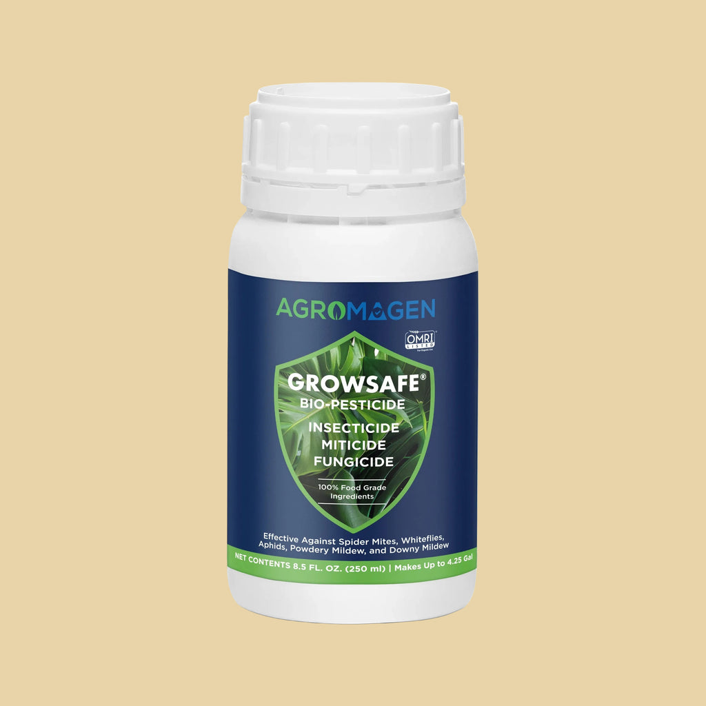 Agromagen Growsafe bio-pesticide bottle on a plain background