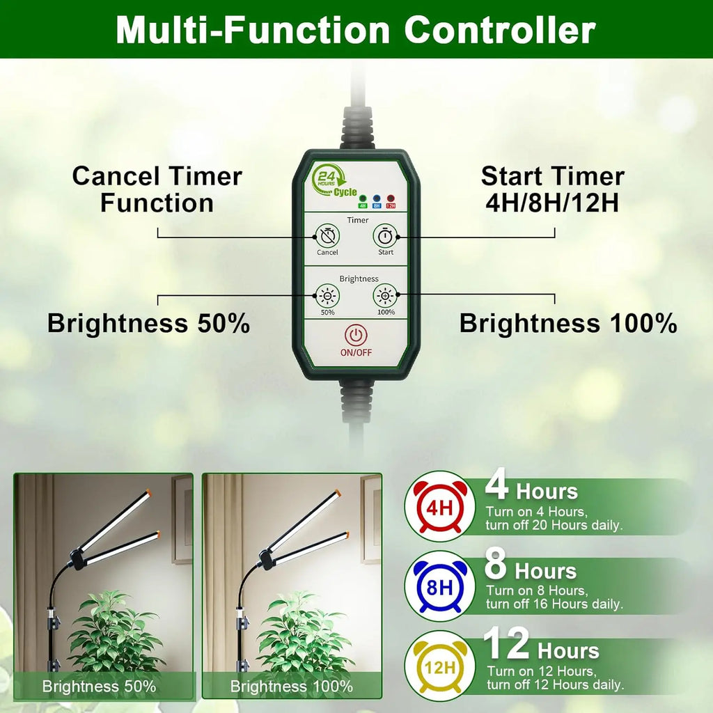 Premium Telescoping Grow Light - Full Spectrum LED