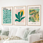 Colorful Matisse-Inspired Art - Set of 3, Wall Art