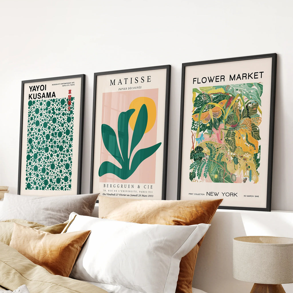 Colorful Matisse-Inspired Art - Set of 3, Wall Art