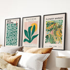 Colorful Matisse-Inspired Art - Set of 3, Wall Art