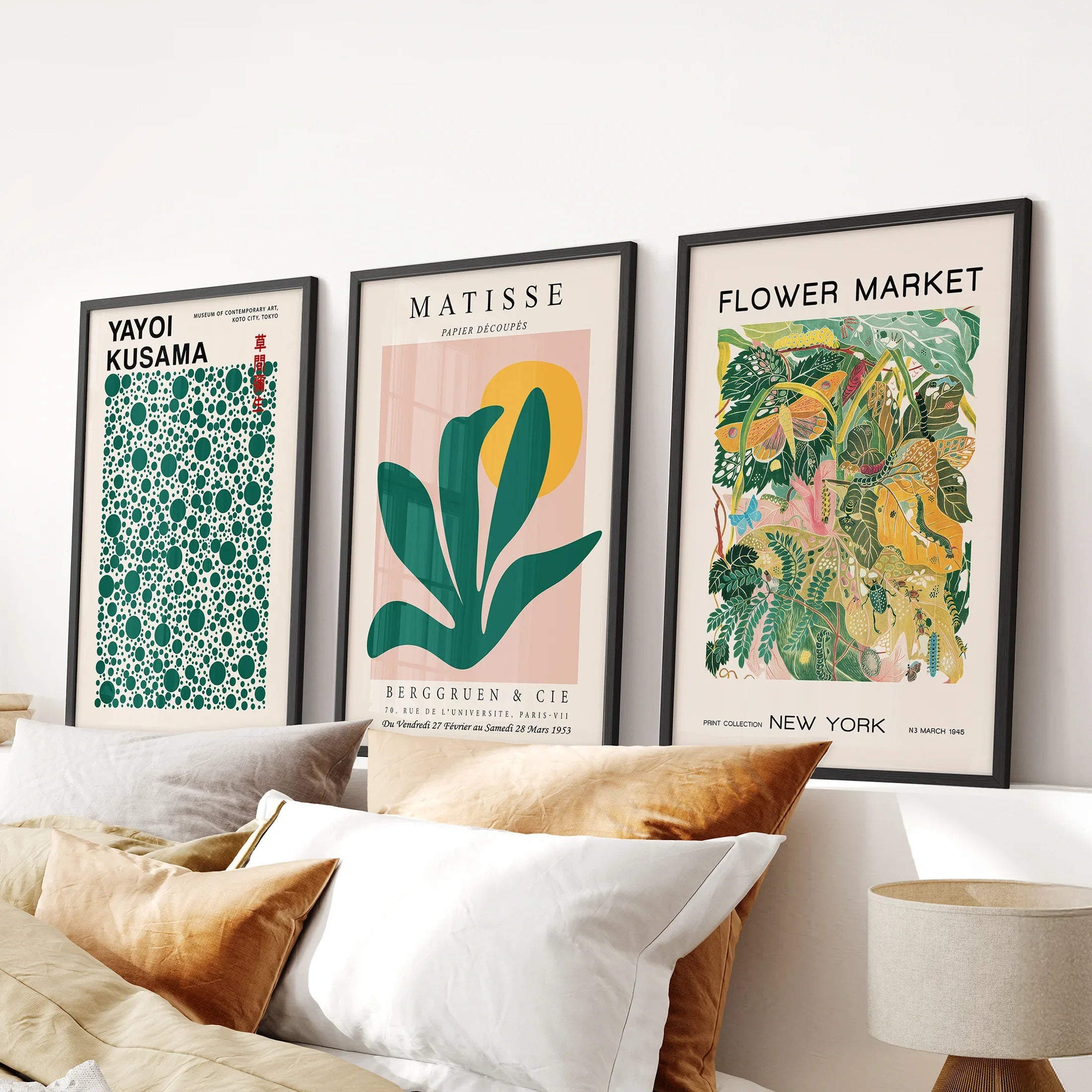 Colorful Matisse-Inspired Art - Set of 3, Wall Art
