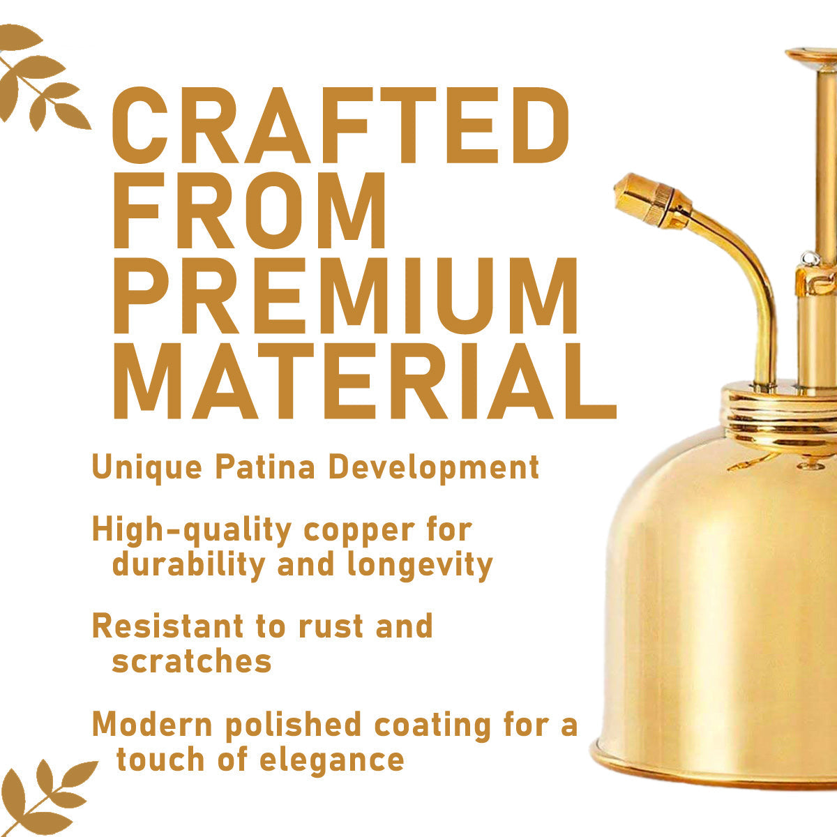 Metal Plant Misters - Brass, Copper, Nickel