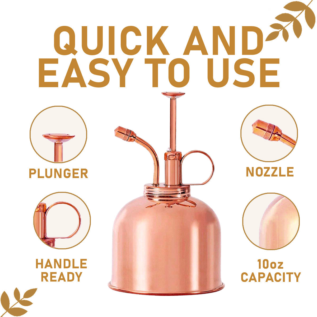 Metal Plant Misters - Brass, Copper, Nickel