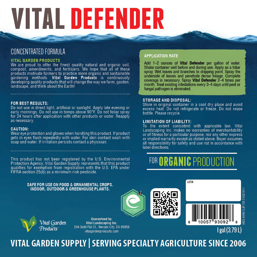 Vital Defender Pest Control - Organic Liquid Defender