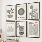 Sage Green Gallery Art - Set of 6, Wall Art
