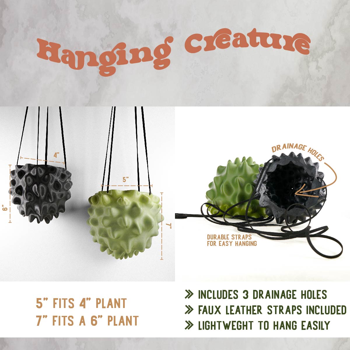 The Creature Orb Hanging Planter - For Hanging Plants