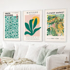 Colorful Matisse-Inspired Art - Set of 3, Wall Art