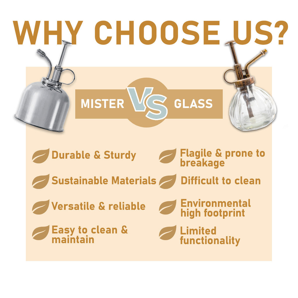 Metal Plant Misters - Brass, Copper, Nickel