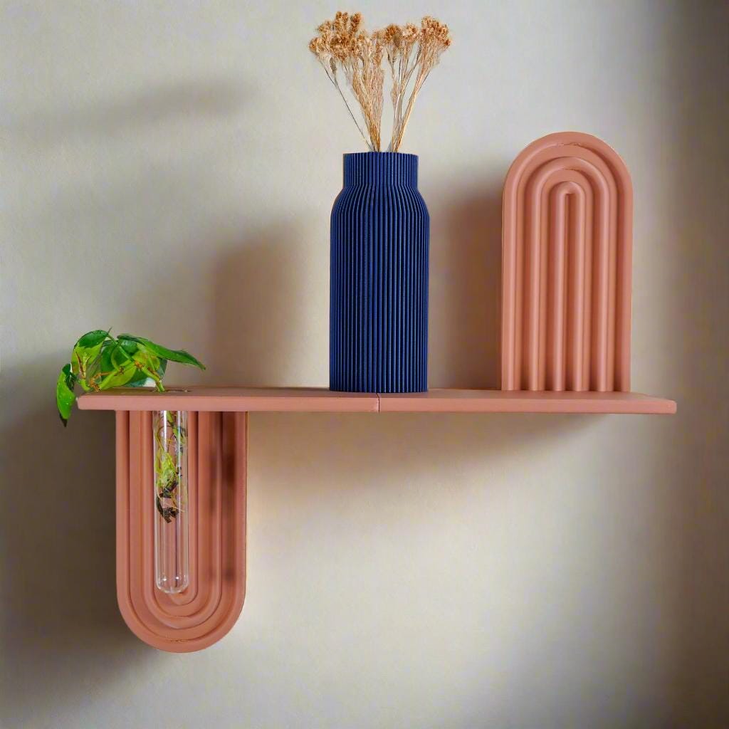 Modern Arched Wall Shelf - Propagation Station, Modern Shelf Design