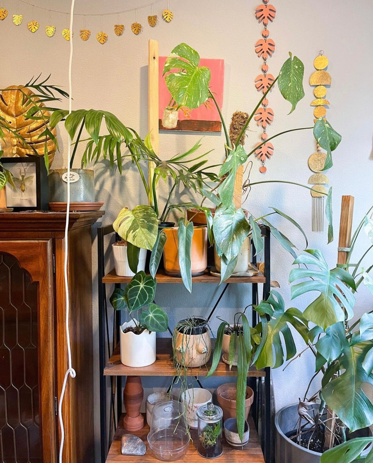 Monstera Hammered Brass - Decorative Garland