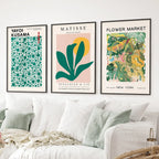 Colorful Matisse-Inspired Art - Set of 3, Wall Art