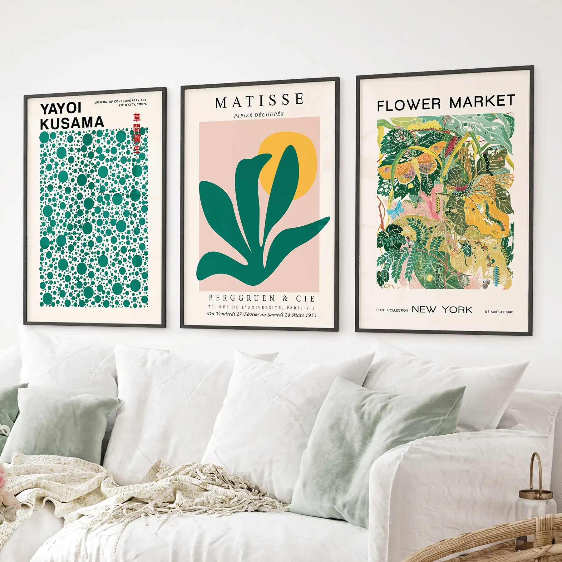 Colorful Matisse-Inspired Art - Set of 3, Wall Art