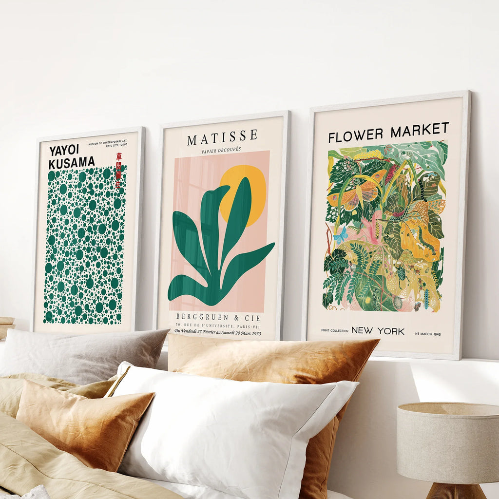 Colorful Matisse-Inspired Art - Set of 3, Wall Art