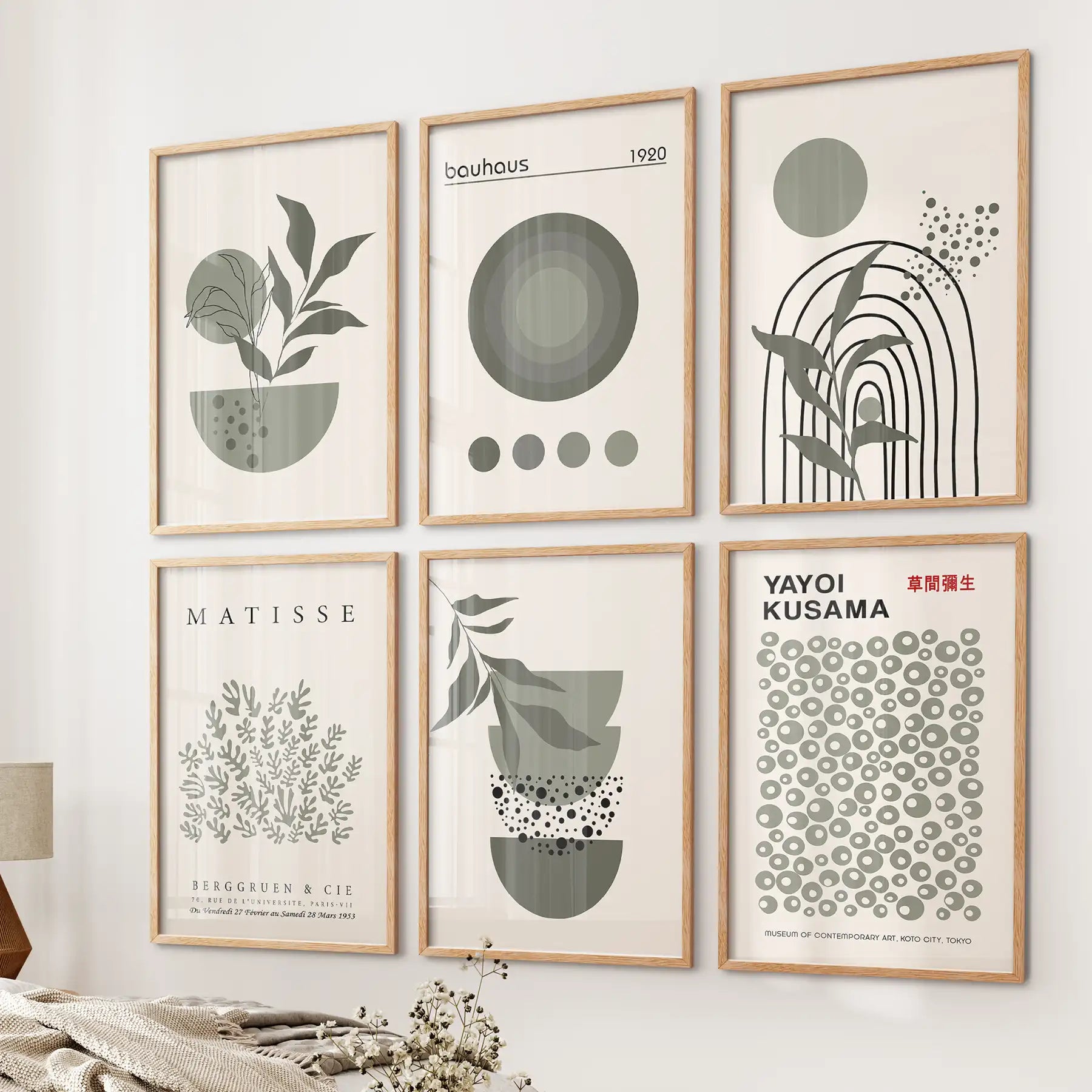Sage Green Gallery Art - Set of 6, Wall Art