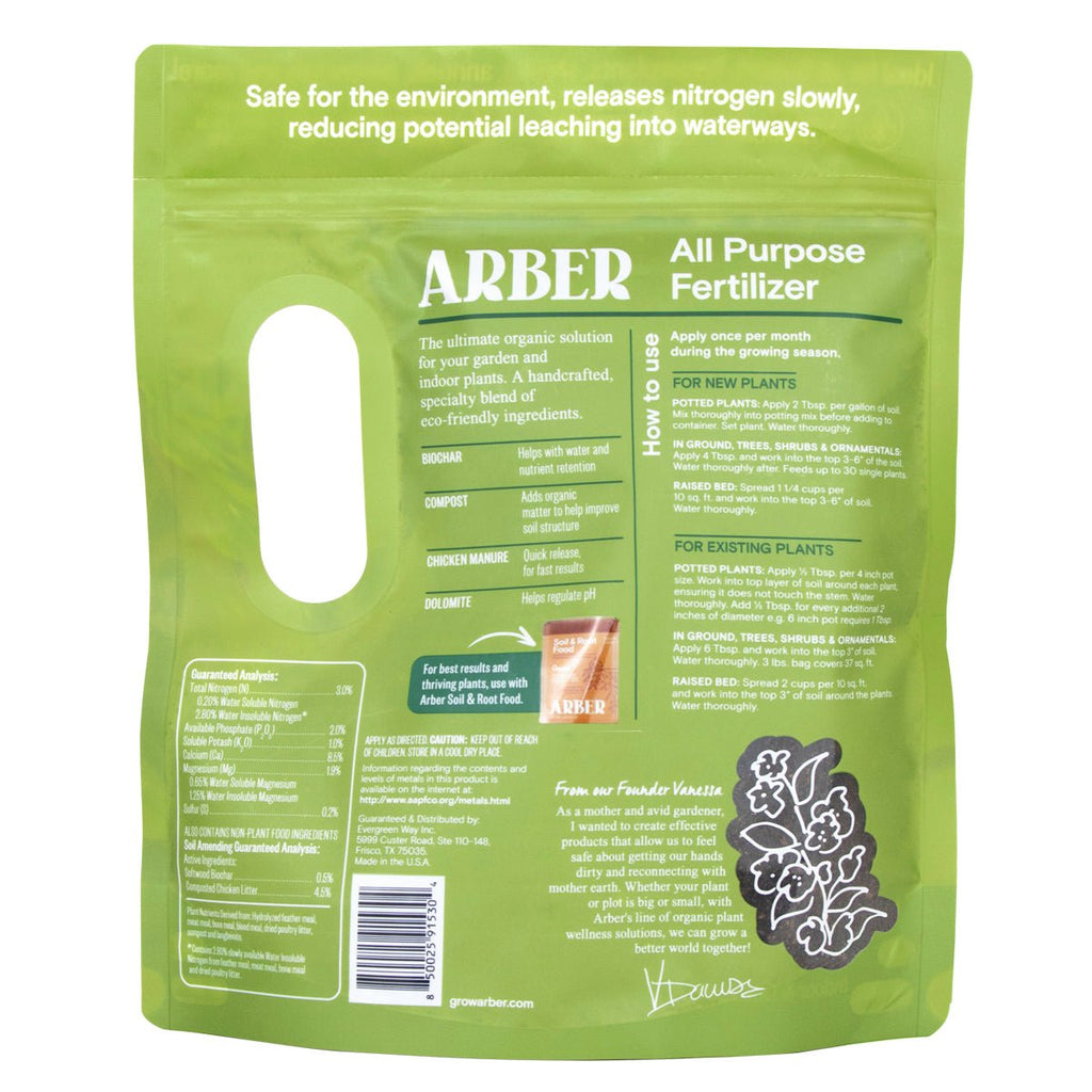 Organic All Purpose Plant Food - Arber, 3-2-1 NPK