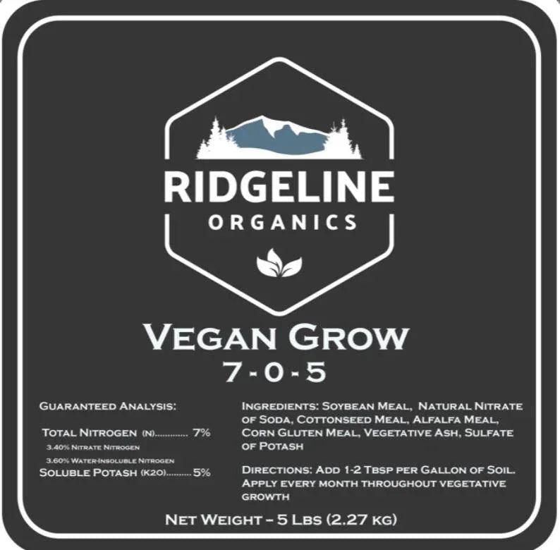 Ridgeline Vegan Grow - 7-0-5 NPK Granular Food