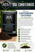 Ridgeline Premium Earthworm Castings - Organic, 20lbs